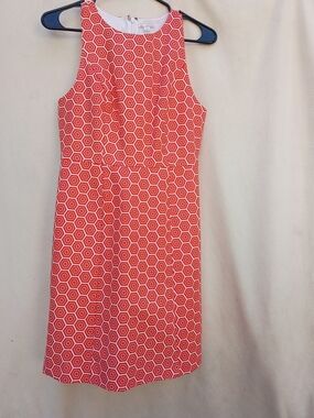 GAP Coral Hexagon Shift Dress